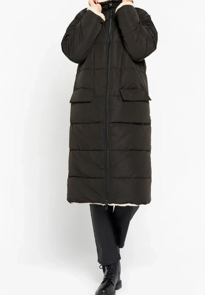Vera – Long Reversible Quilted Winter Jacket for Women