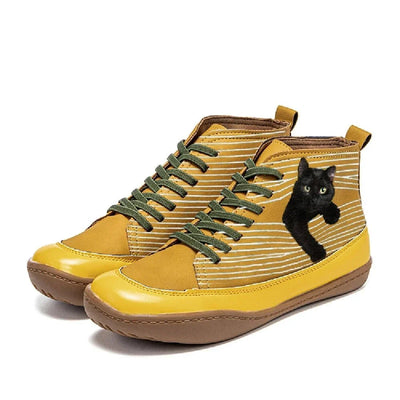 Tilly | Leather Ankle Boots for Cat Lovers