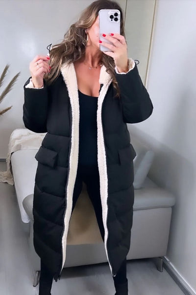 Vera – Long Reversible Quilted Winter Jacket for Women