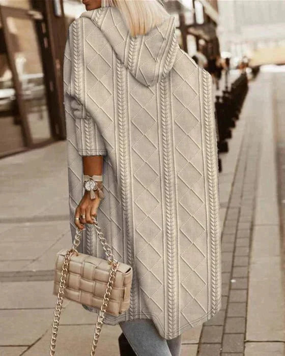 Lenka – Cardigan with Hood and Extended Length