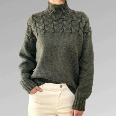 Paulina – Elegant Sweater with High Collar