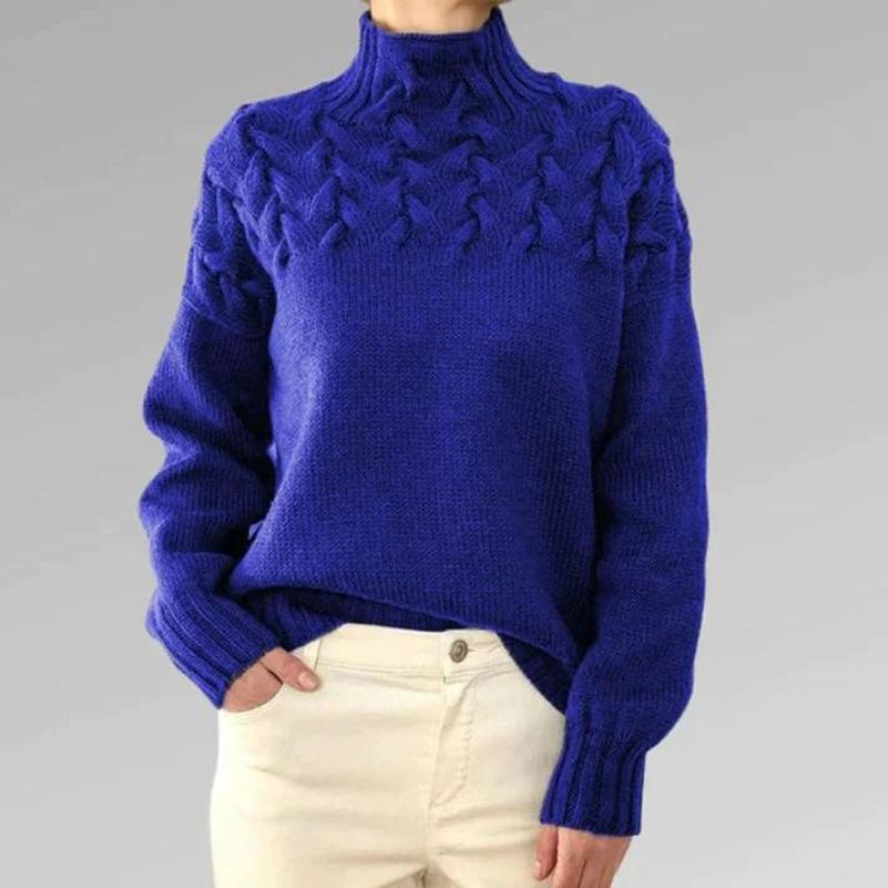 Paulina – Elegant Sweater with High Collar