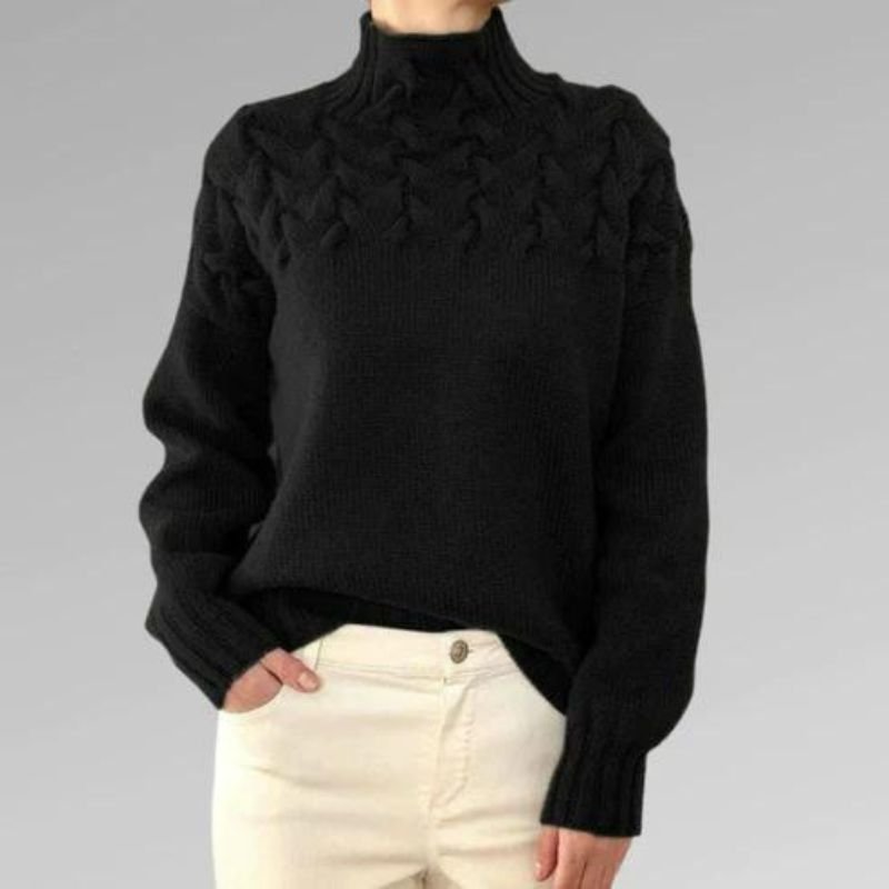 Paulina – Elegant Sweater with High Collar