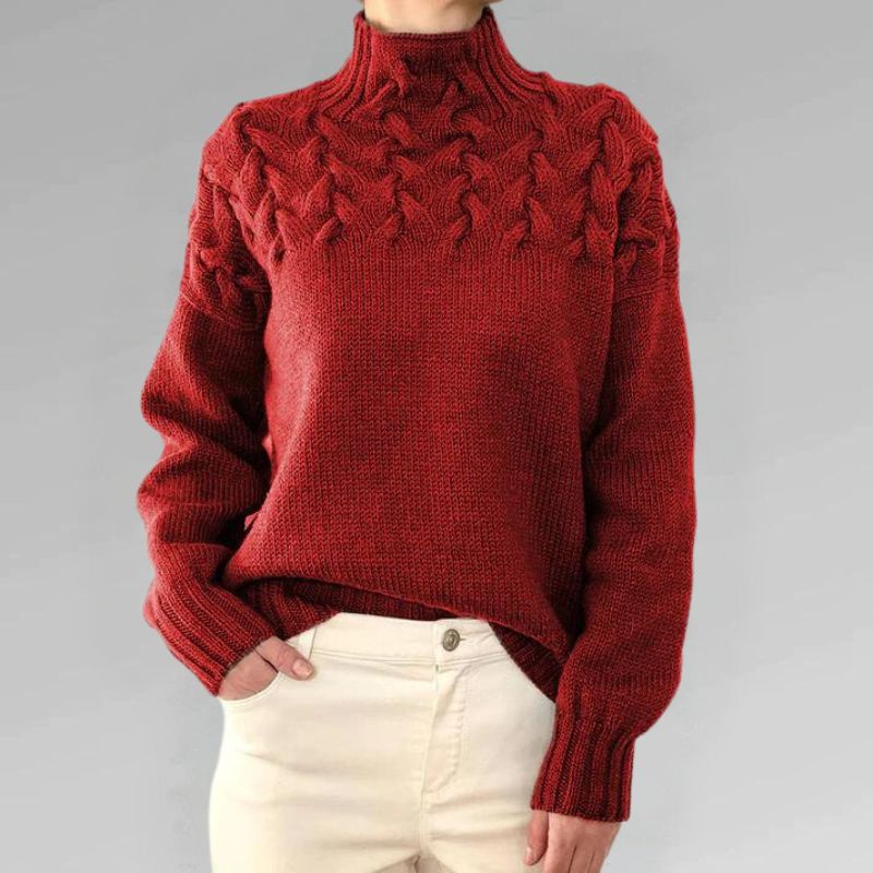 Paulina – Elegant Sweater with High Collar