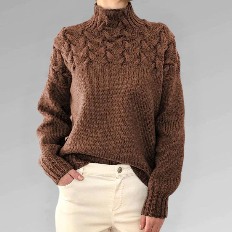Paulina – Elegant Sweater with High Collar