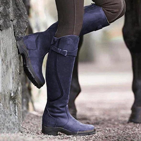 Linda – Waterproof leather riding boots