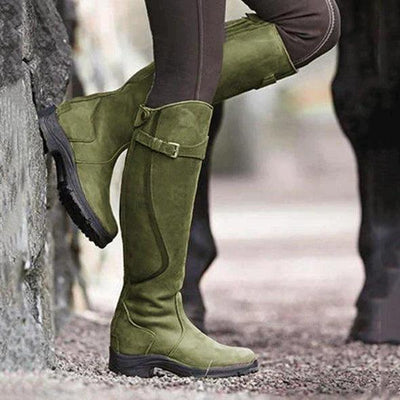 Linda – Waterproof leather riding boots